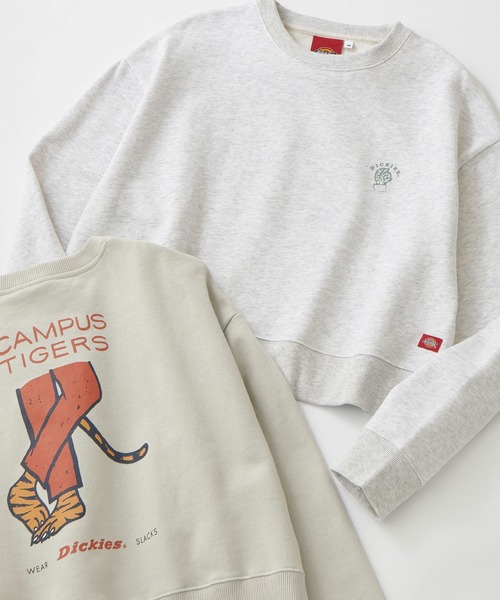Dickies(ディッキーズ)の「Dickies/ディッキーズ 裏毛グラフィックプリントスウェット(スウェット・レディース・オレンジ/ブルー/グリーン/オートミール/ベージュ系2/ベージュ系3・M/L)」の8枚目の写真