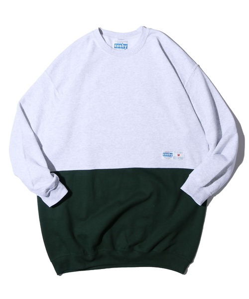GERRY（ジェリー）の「GERRY COSBY/ジェリーコスビー TALL-SIZE 2T TUBE CREW SWEAT ツートーン ワンピース（ワンピース・レディース・アッシュグレー/パープル/ネイビー/グリーン/ヘザーグレー/ワイン・M）」の3枚目の写真