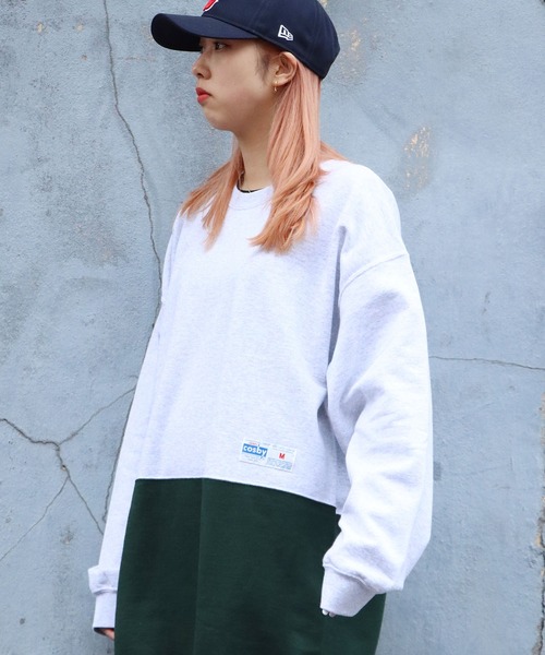 GERRY（ジェリー）の「GERRY COSBY/ジェリーコスビー TALL-SIZE 2T TUBE CREW SWEAT ツートーン ワンピース（ワンピース・レディース・アッシュグレー/パープル/ネイビー/グリーン/ヘザーグレー/ワイン・M）」の21枚目の写真