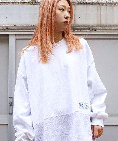 GERRY（ジェリー）の「GERRY COSBY/ジェリーコスビー TALL-SIZE 2T TUBE CREW SWEAT ツートーン ワンピース（ワンピース・レディース・アッシュグレー/パープル/ネイビー/グリーン/ヘザーグレー/ワイン・M）」の19枚目の写真