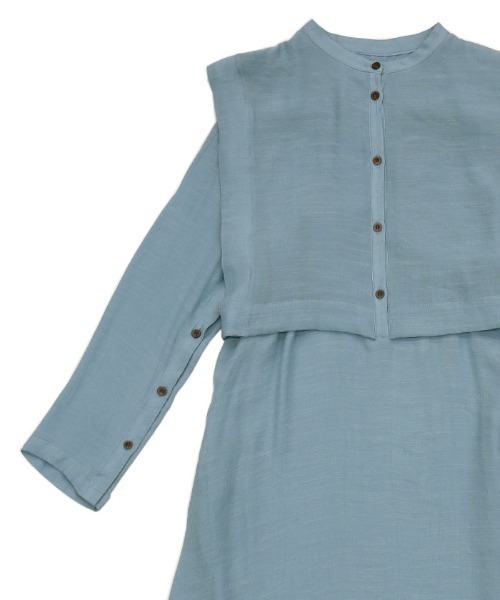 select MOCA（セレクトモカ）の「オープンスリーブシアースラブロングワンピース（ワンピース・レディース・ブラック/サックスブルー/オレンジ・FREE）」の15枚目の写真