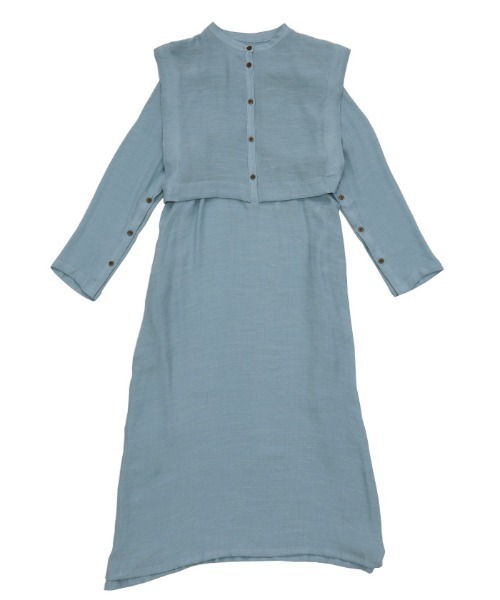 select MOCA（セレクトモカ）の「オープンスリーブシアースラブロングワンピース（ワンピース・レディース・ブラック/サックスブルー/オレンジ・FREE）」の13枚目の写真