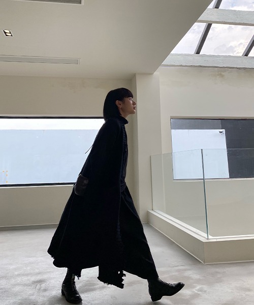 chuclla（チュクラ）の「【chuclla】【2022SS】Fray detail long knit cardigan chw22s047（ニット/セーター・レディース・ブラック・FREE）」の9枚目の写真