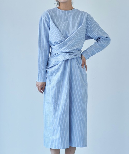 Each アルケミスト のシャツワンピース ストライプツイストワンピース 1 ez を購入できます Bonjour ワンピース ドレスストライプツイストワンピース