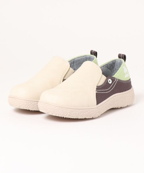 moz（モズ）の「moz(モズ)2way ワンポイントロゴ スリッポン（スリッポン・レディース・ブラック/アイボリー/ネイビー/グレー/ダークベージュ/ライトブルー/カーキ/ベージュ・22.5cm/23.5cm/23.0cm/24.0cm/24.5cm）」の5枚目の写真