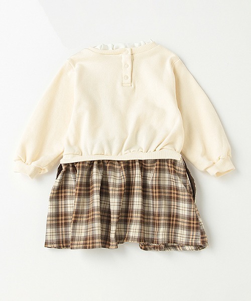 petit main(プティマイン)の「【リンク】くま刺しゅうトレーナーワンピース(ワンピース・キッズ・ネイビー/アイボリー・120cm/100cm/90cm/110cm/130cm/80cm)」の6枚目の写真