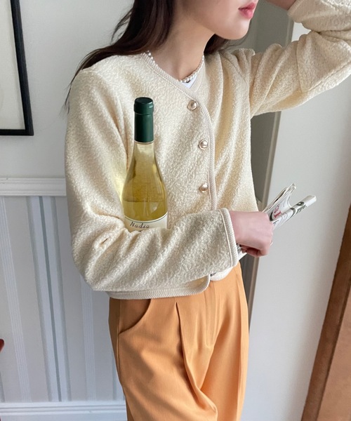 プードルツイードノーカラージャケット(ノーカラージャケット)|Didot.showroom(ディドット ショールーム)のファッション通販 - ZOZOTOWN プードルツイードノーカラージャケット(ノーカラージャケット)|Didot.showroom(ディドット ショールーム)のファッション通販 - ZOZOTOWN