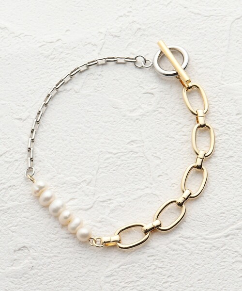 THE SHOP TK (ザ ショップ ティーケー )の「◆【Nerine】ミックスカラーチェーンブレスレット(ブレスレット・レディース・シルバー/ゴールド・99)」の5枚目の写真