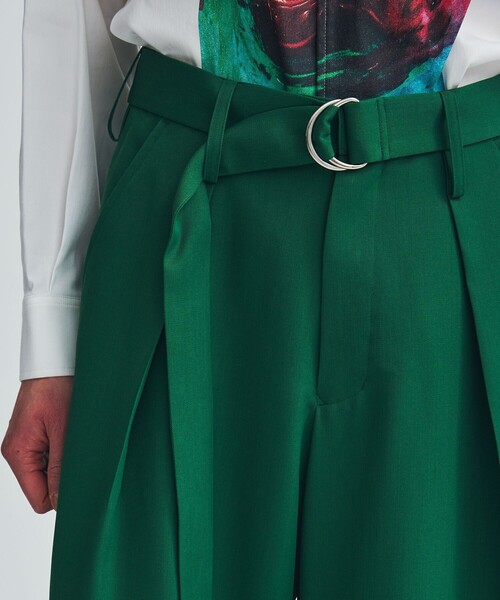 LiNoH（リノー）の「BELTED WIDE PANTS（スラックス・メンズ・ブラック/グリーン・2/1）」の10枚目の写真