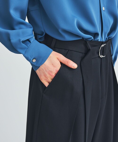 LiNoH（リノー）の「BELTED WIDE PANTS（スラックス・メンズ・ブラック/グリーン・2/1）」の17枚目の写真