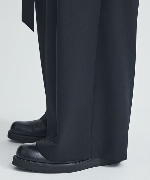 LiNoH（リノー）の「BELTED WIDE PANTS（スラックス・メンズ・ブラック/グリーン・2/1）」の18枚目の写真