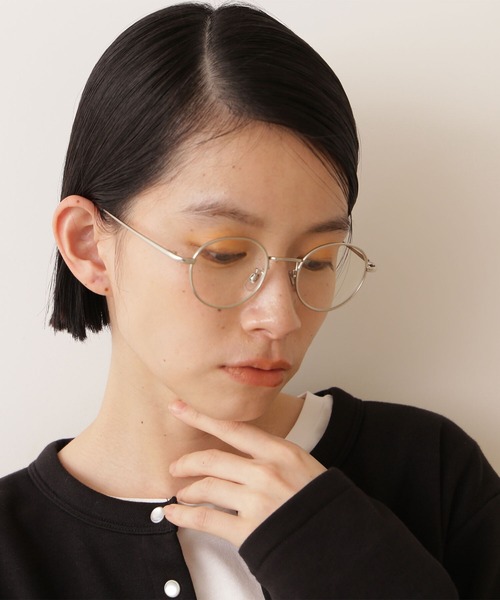 NATURAL BEAUTY BASIC(ナチュラルビューティーベーシック)の「メタルボストングラス(メガネ・レディース・シルバー/ゴールド・フリ-)」の2枚目の写真