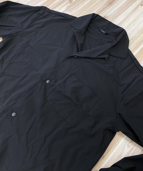 TopIsm(トップイズム)の「撥水加工 冷感ストレッチ オープンカラーシャツ(シャツ/ブラウス・メンズ・ブルー/グレー/ブラック・M/L/LL)」の7枚目の写真