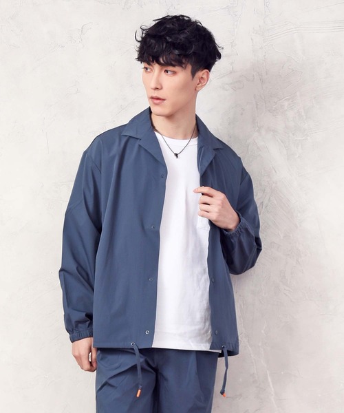 TopIsm(トップイズム)の「撥水加工 冷感ストレッチ オープンカラーシャツ(シャツ/ブラウス・メンズ・ブルー/グレー/ブラック・M/L/LL)」の22枚目の写真
