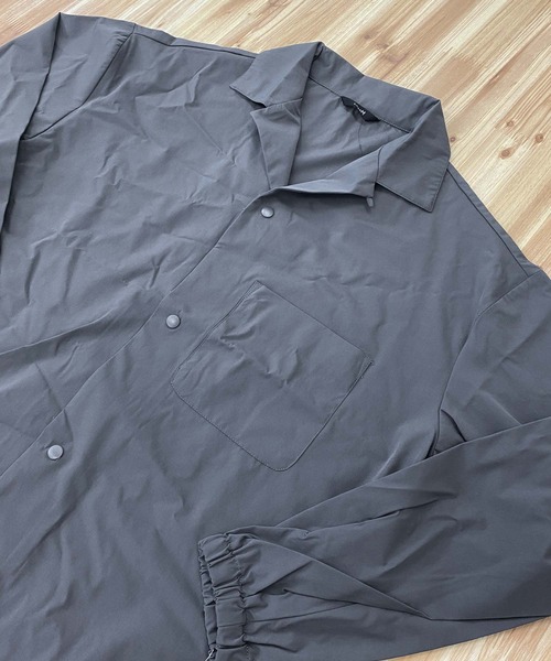 TopIsm(トップイズム)の「撥水加工 冷感ストレッチ オープンカラーシャツ(シャツ/ブラウス・メンズ・ブルー/グレー/ブラック・M/L/LL)」の18枚目の写真