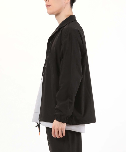 TopIsm(トップイズム)の「撥水加工 冷感ストレッチ オープンカラーシャツ(シャツ/ブラウス・メンズ・ブルー/グレー/ブラック・M/L/LL)」の9枚目の写真