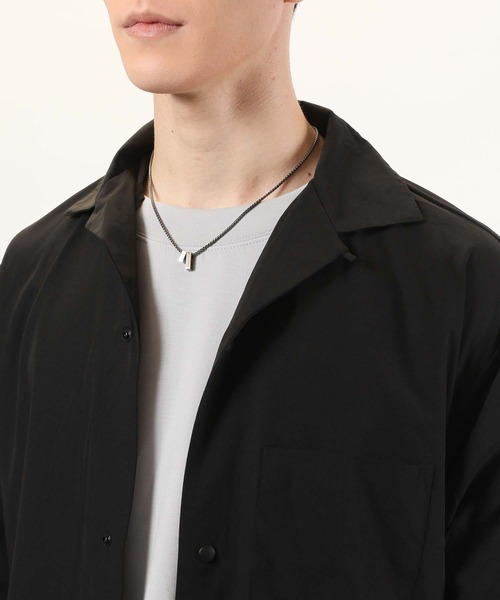 TopIsm(トップイズム)の「撥水加工 冷感ストレッチ オープンカラーシャツ(シャツ/ブラウス・メンズ・ブルー/グレー/ブラック・M/L/LL)」の11枚目の写真