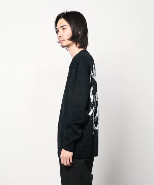 ByTheR（バイザアール）の「BYTHER 韓国ブランド バックプリントニット（ニット/セーター・メンズ・ブラック・FREE）」の6枚目の写真