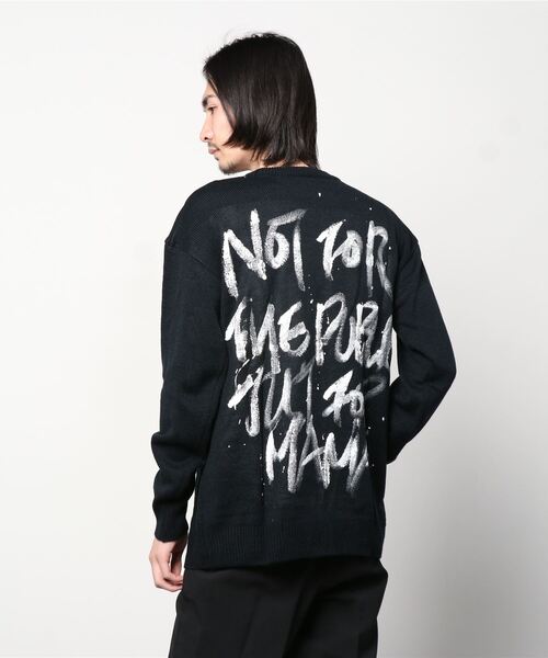 ByTheR（バイザアール）の「BYTHER 韓国ブランド バックプリントニット（ニット/セーター・メンズ・ブラック・FREE）」の9枚目の写真