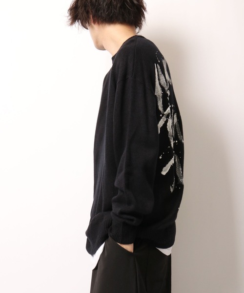 ByTheR（バイザアール）の「BYTHER 韓国ブランド バックプリントニット（ニット/セーター・メンズ・ブラック・FREE）」の8枚目の写真