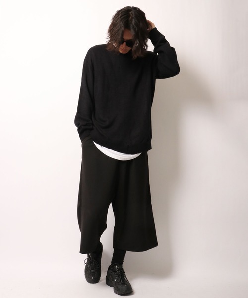 ByTheR（バイザアール）の「BYTHER 韓国ブランド バックプリントニット（ニット/セーター・メンズ・ブラック・FREE）」の3枚目の写真