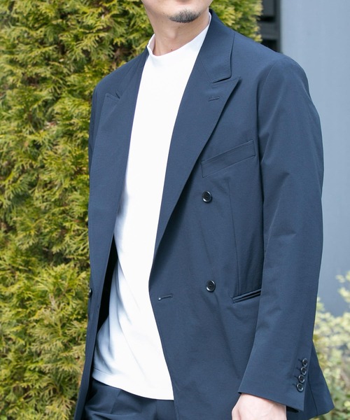 URBAN RESEARCH DOORS（アーバンリサーチドアーズ）の「『抗菌/防臭』LIFE STYLE TAILOR　シルケットポンチストレッチモックネックTシャツ（Tシャツ/カットソー・メンズ・ホワイト・MEDIUM/LARGE）」の2枚目の写真