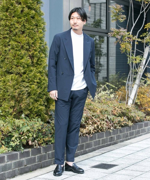 URBAN RESEARCH DOORS（アーバンリサーチドアーズ）の「『抗菌/防臭』LIFE STYLE TAILOR　シルケットポンチストレッチモックネックTシャツ（Tシャツ/カットソー・メンズ・ホワイト・MEDIUM/LARGE）」の3枚目の写真