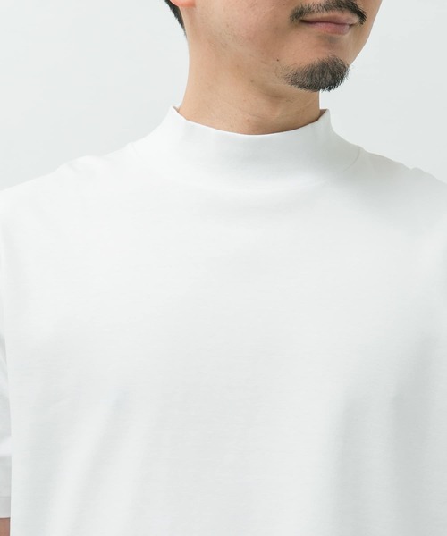 URBAN RESEARCH DOORS（アーバンリサーチドアーズ）の「『抗菌/防臭』LIFE STYLE TAILOR　シルケットポンチストレッチモックネックTシャツ（Tシャツ/カットソー・メンズ・ホワイト・MEDIUM/LARGE）」の7枚目の写真