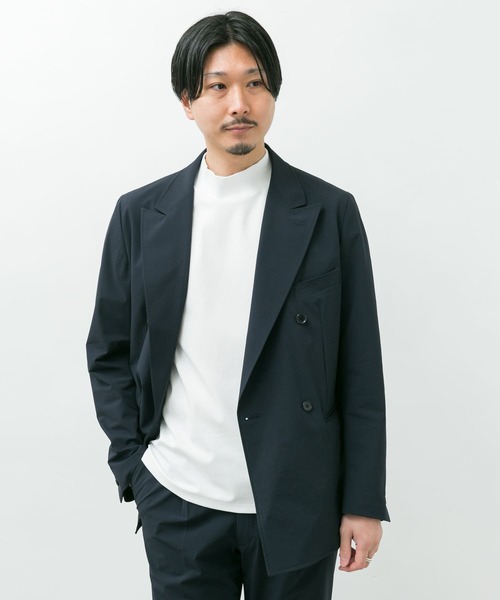 URBAN RESEARCH DOORS（アーバンリサーチドアーズ）の「『抗菌/防臭』LIFE STYLE TAILOR　シルケットポンチストレッチモックネックTシャツ（Tシャツ/カットソー・メンズ・ホワイト・MEDIUM/LARGE）」の8枚目の写真