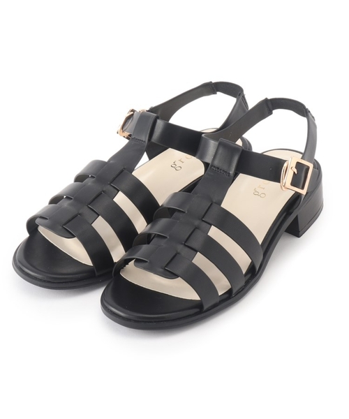 grove（グローブ）の「◆シンプルグルカサンダル（サンダル・レディース・ブラック/アイボリー/ベージュ・25/35/45）」の4枚目の写真