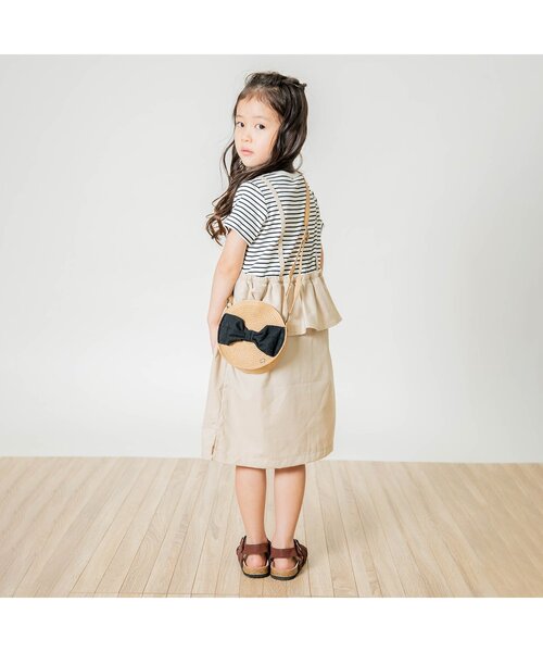Seraph（セラフ）の「リボンサマーバック（ショルダーバッグ・キッズ・ベージュ/キナリ・FREE）」の5枚目の写真