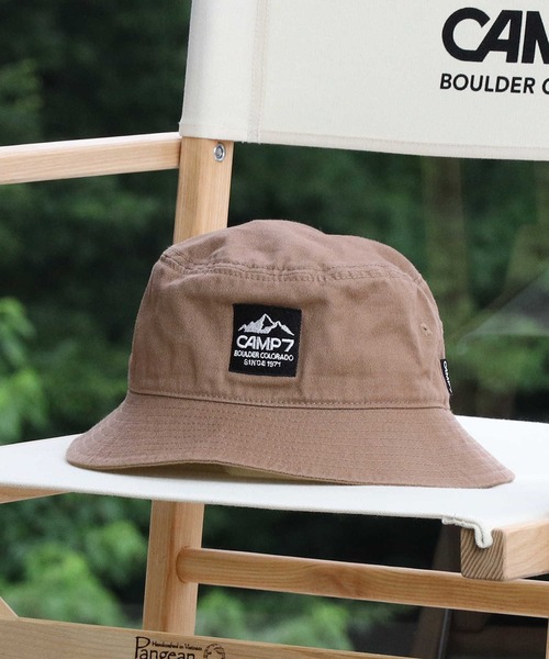 CAMP7（キャンプセブン）の「【CAMP7】ボックスロゴハット（ハット・メンズ・ベージュ/ホワイト/ブラック・フリー）」の3枚目の写真