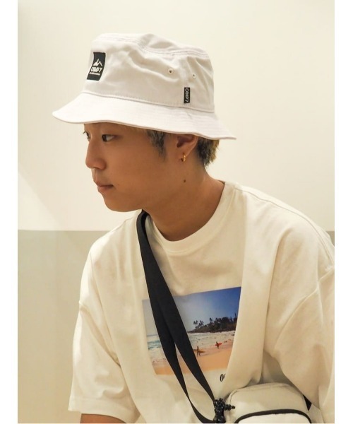 CAMP7（キャンプセブン）の「【CAMP7】ボックスロゴハット（ハット・メンズ・ベージュ/ホワイト/ブラック・フリー）」の6枚目の写真