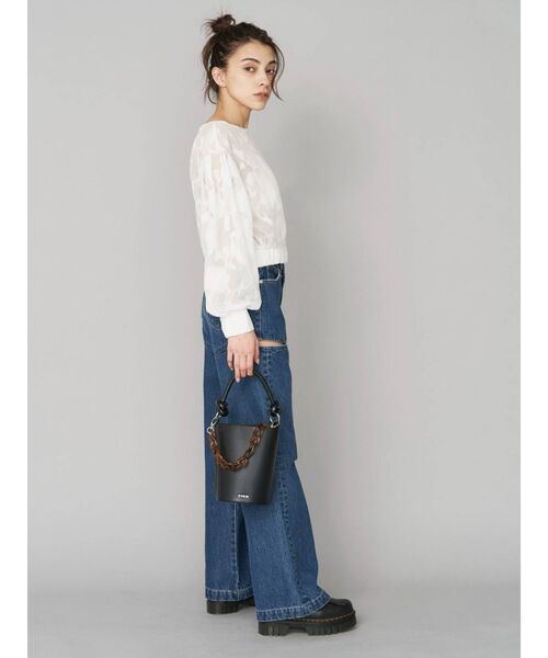 EVRIS（エヴリス）の「チェーンバケツBAG（ショルダーバッグ・レディース・ホワイト/ブラック/グリーン・FREE）」の4枚目の写真