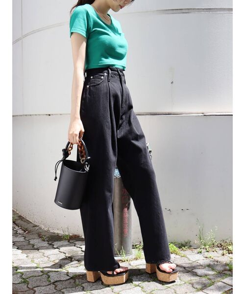 EVRIS（エヴリス）の「チェーンバケツBAG（ショルダーバッグ・レディース・ホワイト/ブラック/グリーン・FREE）」の10枚目の写真