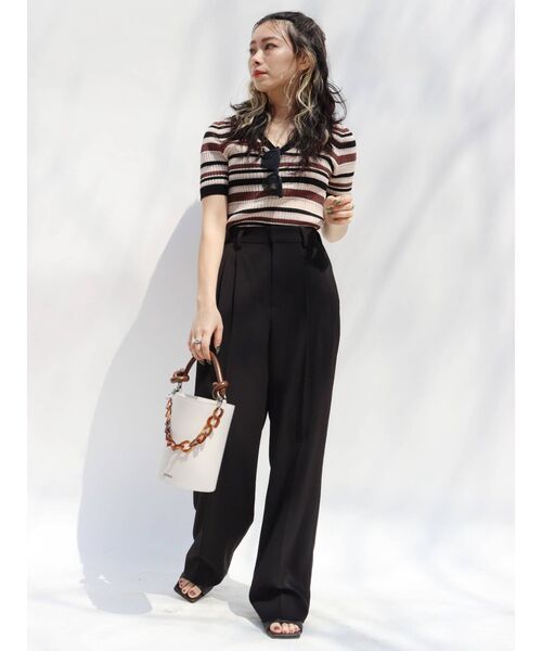 EVRIS（エヴリス）の「チェーンバケツBAG（ショルダーバッグ・レディース・ホワイト/ブラック/グリーン・FREE）」の12枚目の写真