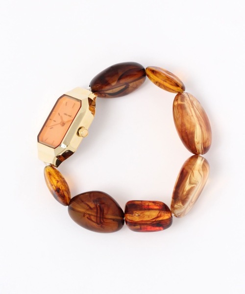 niko and...(ニコアンド)の「ブレスウォッチ(アナログ腕時計・レディース・ホワイト/ブラウン/グレー・0)」の3枚目の写真