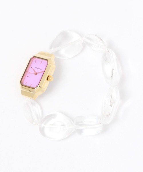 niko and...(ニコアンド)の「ブレスウォッチ(アナログ腕時計・レディース・ホワイト/ブラウン/グレー・0)」の1枚目の写真