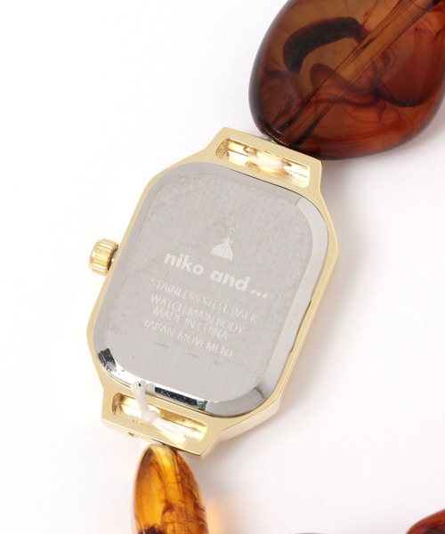 niko and...(ニコアンド)の「ブレスウォッチ(アナログ腕時計・レディース・ホワイト/ブラウン/グレー・0)」の5枚目の写真