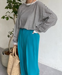 DouDou | シアーボーダーTEE(Tシャツ/カットソー)