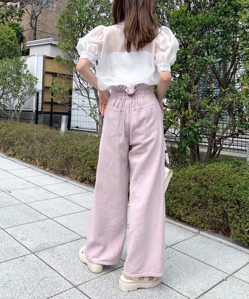 OLIVE des OLIVE（オリーブデオリーブ）の「ボウタイ半袖ブラウス（シャツ/ブラウス・レディース・ホワイト/オフホワイト/アイボリー・FREE）」の18枚目の写真