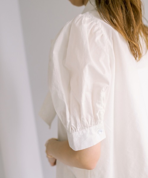 OLIVE des OLIVE（オリーブデオリーブ）の「ボウタイ半袖ブラウス（シャツ/ブラウス・レディース・ホワイト/オフホワイト/アイボリー・FREE）」の21枚目の写真