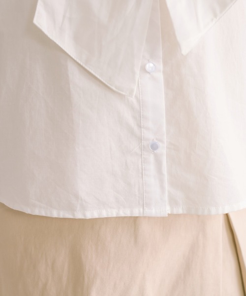OLIVE des OLIVE（オリーブデオリーブ）の「ボウタイ半袖ブラウス（シャツ/ブラウス・レディース・ホワイト/オフホワイト/アイボリー・FREE）」の7枚目の写真