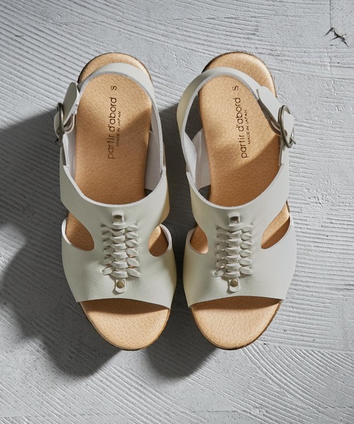 Fashion Letter(ファッションレター)の「日本製コンフォートウェッジサンダル 痛くないサンダル(サンダル・レディース・ホワイト/ブラック/ダークベージュ・LL/S/M/L)」の19枚目の写真