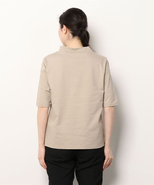 A.N.L(エーエヌエル レーベル)の「A.N.L 抗ウイルス加工 モックネックTシャツ 日本製(Tシャツ/カットソー・レディース・ブラック/オフホワイト/ベージュ・38)」の5枚目の写真