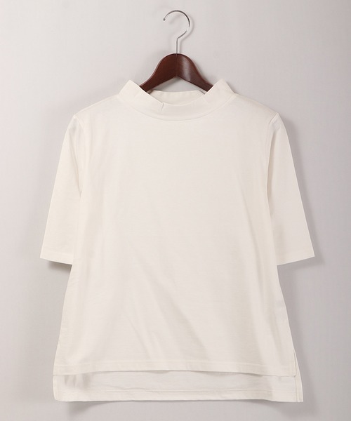 A.N.L(エーエヌエル レーベル)の「A.N.L 抗ウイルス加工 モックネックTシャツ 日本製(Tシャツ/カットソー・レディース・ブラック/オフホワイト/ベージュ・38)」の18枚目の写真