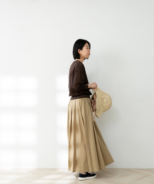 FORK&SPOON(フォークアンドスプーン)の「FORK&SPOON ペーパーニットカーディガン(カーディガン/ボレロ・レディース・ダークネイビー/ダークブラウン系/ライトベージュ・ONE)」の18枚目の写真