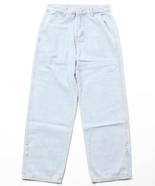 ARCADE（アーケード）の「-ARCADE Limited Line- 春服 ワイド デニムパンツ ロールアップ ビンテージウォッシュ ジーパン（デニムパンツ・メンズ・グレー/サックスブルー/ライトブルー・L/M/XL/2XL）」の14枚目の写真