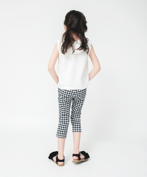 BRANSHES（ブランシェス）の「【綿100％ / 前後着れる2way】襟フリル半袖Tシャツ（Tシャツ/カットソー・キッズ・ベージュ/ブラック/ラベンダー/サーモンピンク・130/140/100/120/110/150/90）」の9枚目の写真