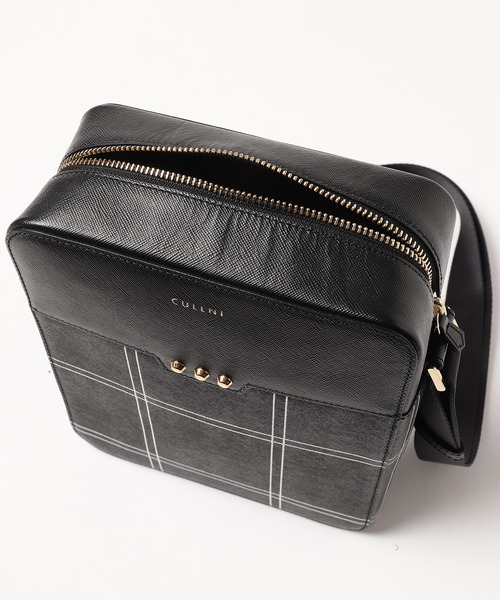 最終 クルニSquare Check Leather Shoulder Bag 最終 クルニSquare Check Leather Shoulder Bag